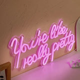LED Neon You're Like Really Pretty USB Neon Signs Night Light