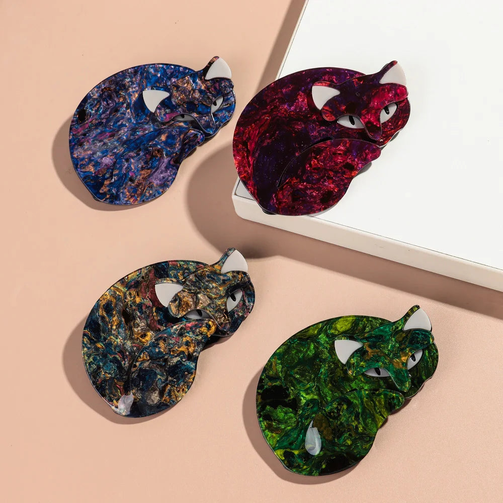 Spotted Cat Acrylic Brooches