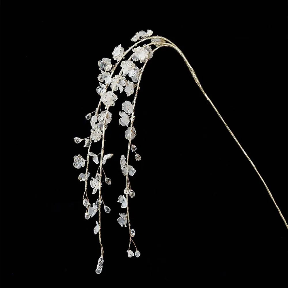 35-40cm Christmas Crystal Vine Pendants Glitter Beads String Handmade Xmas Tree Ornaments