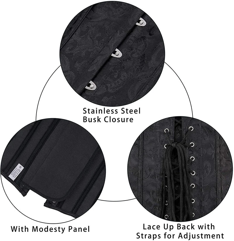 Extra Long Jacquard Corset