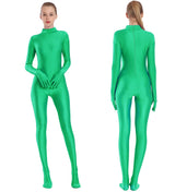 Cat Burglar Adult Spandex Full Body Zentai Footed Jumpsuit Unisex Bodysuit Unitard Halloween Costume