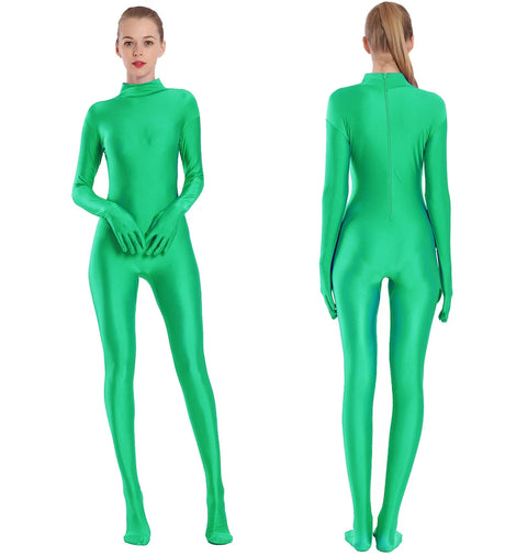 Cat Burglar Adult Spandex Full Body Zentai Footed Jumpsuit Unisex Bodysuit Unitard Halloween Costume