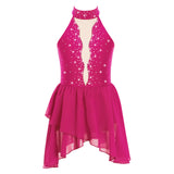 Girls Ballet Leotard Figure Ice Skating Dancewear Stage Costume