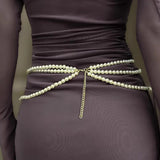 Multilayer Pearl Waist Chain Belt Body Jewellery