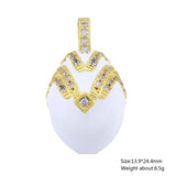 Enamel Easter Egg Pendants 18K Gold Plated Charms For DIY Earrings Necklaces Jewellery Making