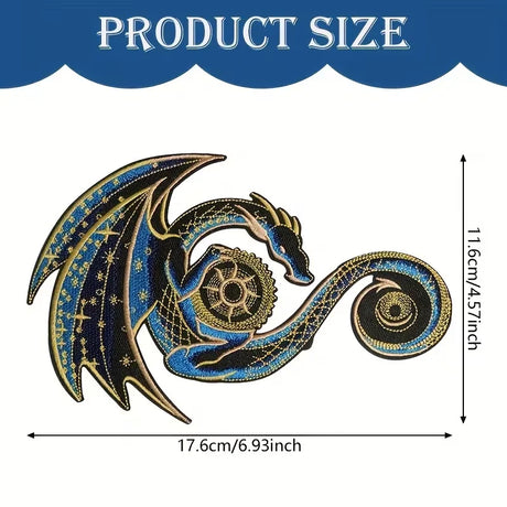 Dreamy Dragon Embroidered Patch Iron On DIY Craft