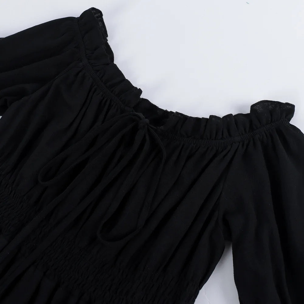 Medieval Folk Cosplay Off Shoulder Dress