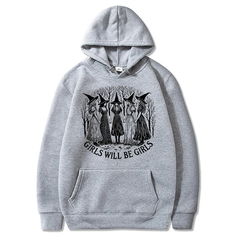 Girls Will Be Girls Witch Sweatshirt Feminist Jumper Pullover