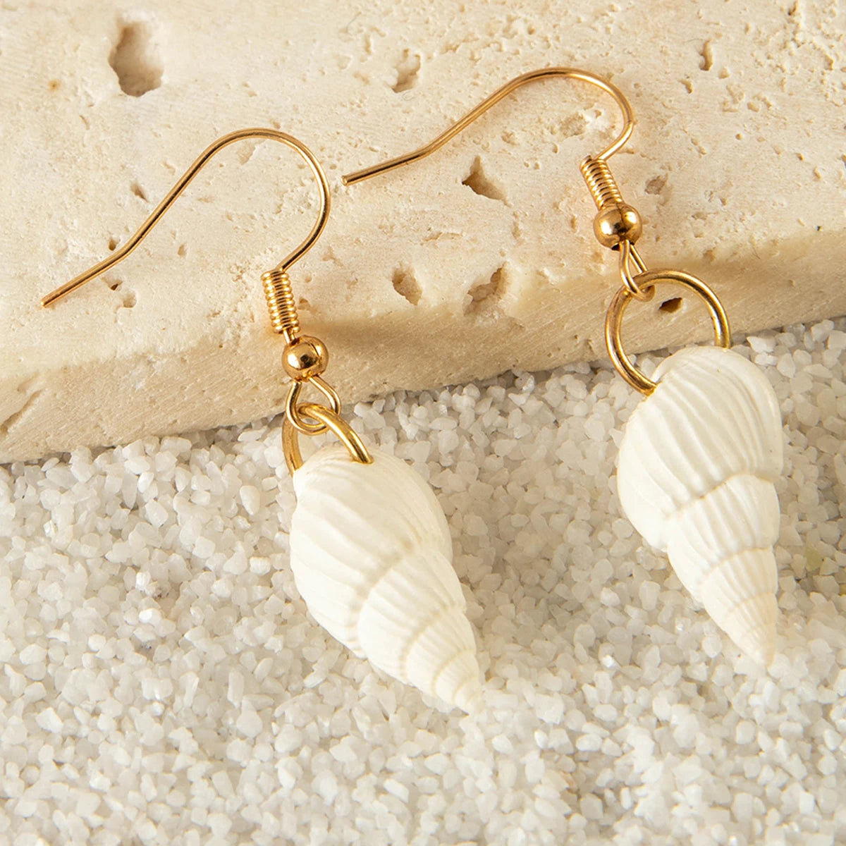 Five Pairs Sea Shell Earrings Summer Vibes