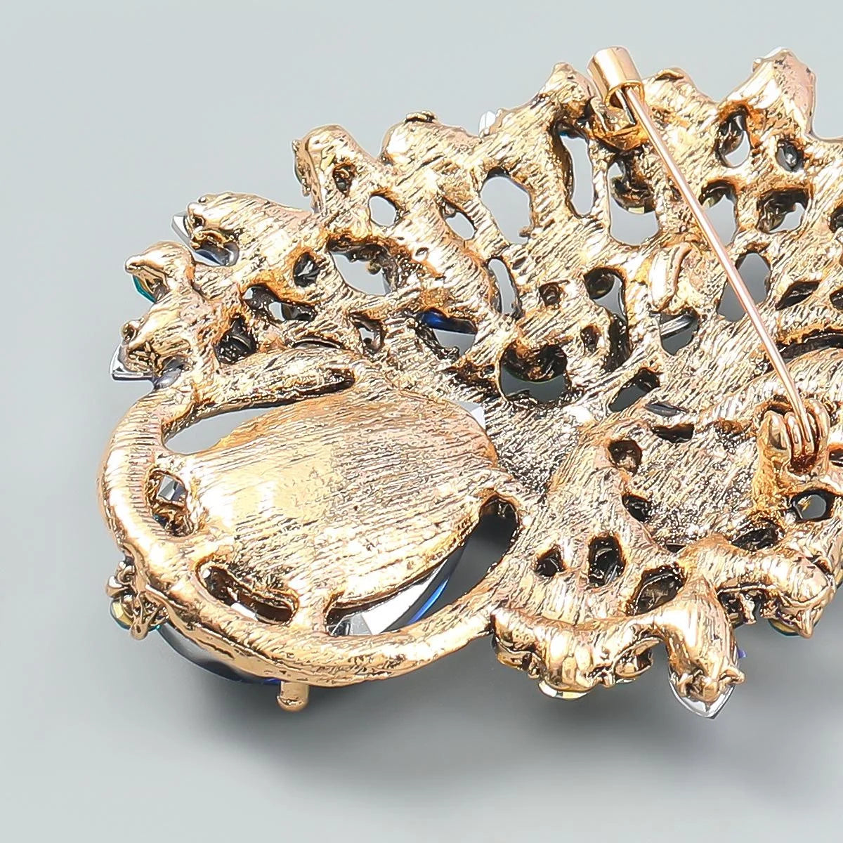 Blue Posey Brooch