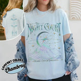 Velaris The Night Court Acotar 2 Sided T-Shirt Court Of Dreams Book Lovers Tee