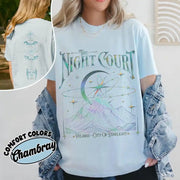 Velaris The Night Court Acotar 2 Sided T-Shirt Court Of Dreams Book Lovers Tee