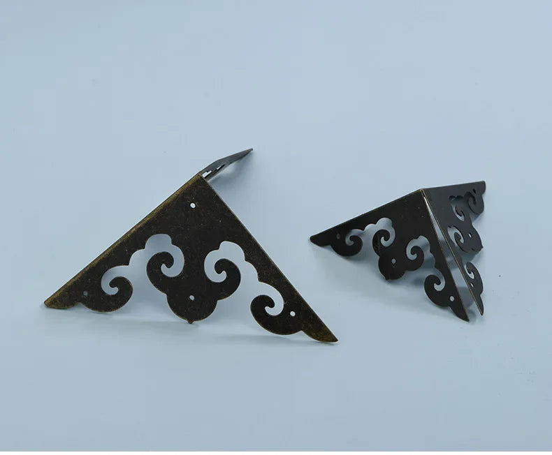 Sets of Four Antique Iron Corner Furniture Hardware