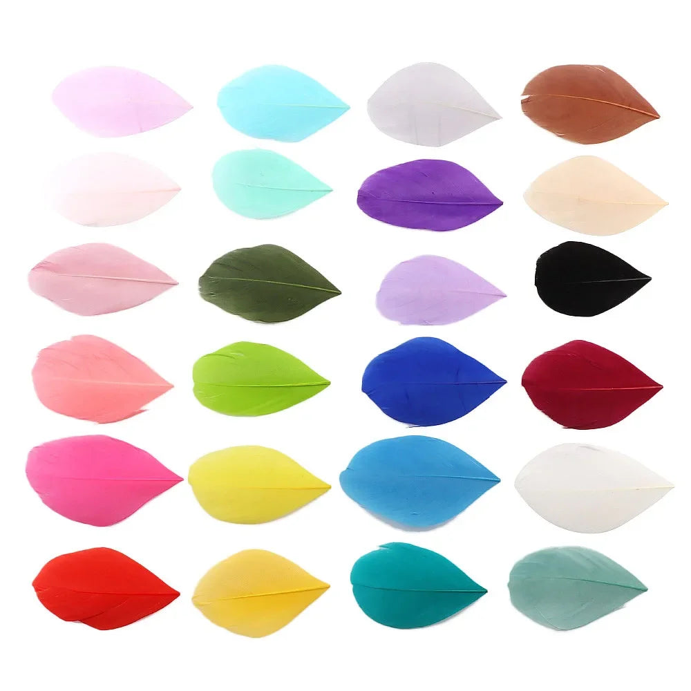 Fifty 4-8cm Floating Head Goose Feathers DIY Crafts and Jewellery Making