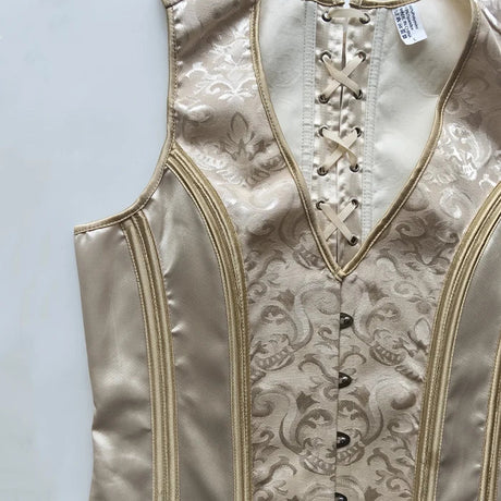 Men's Formal Boned Waistcoat Corset Vest Lace Up Burlesque Performance Stage Costume