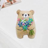 Bouquet Bear Doll Miniature Pocket Hug 5.5*4cm Felt Little Plushie Toy