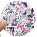 50PCS Purple Crystal Stickers Decals