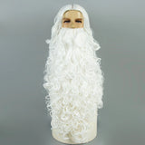Wizard Santa Claus Long Curly Beard Wigs,Eyebrows Moustache Synthetic Wig Costume Old Men
