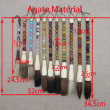 Decorative Pearl and Stone Calligraphy Artist Brushes