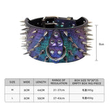 ROAWRRR Dragon Laser Leather Ultra-wide Small and Medium Dog Collar Pet Accessories