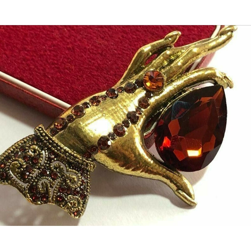 The Ruby Thief Crystal Brooch