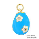 Enamel Easter Egg Pendants 18K Gold Plated Charms For DIY Earrings Necklaces Jewellery Making