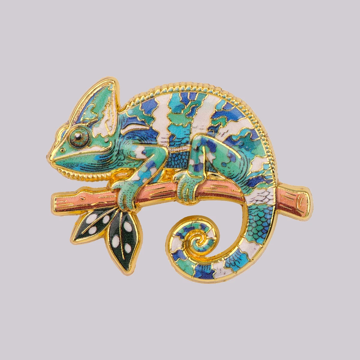 Chameleon Lizard Enamel Pin