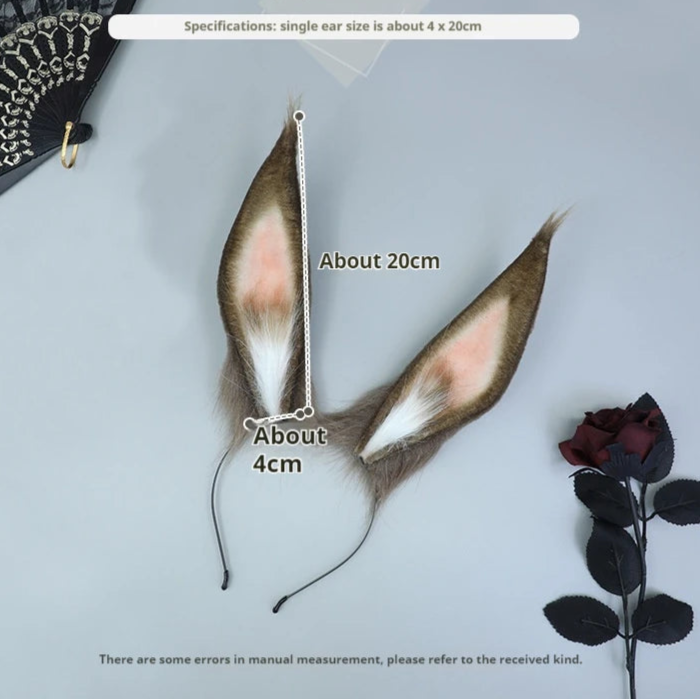 Bunny Ear Headband Cosplay Plush Animal Headdress