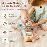 Mushroom Busy Box Baby Montessori Musical Wooden Toys Educational Percussion Toys