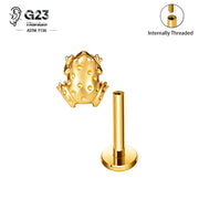1PCS Titanium Tiny Frog Helix Earring Lobe Cartilage Stud Labret Lip Piercing Jewellery