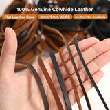 Flat Genuine Leather Cord Rope 3/5mm