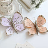 Sparkling Christmas Butterfly Pendant Glitter with Clip Xmas Tree Decoration