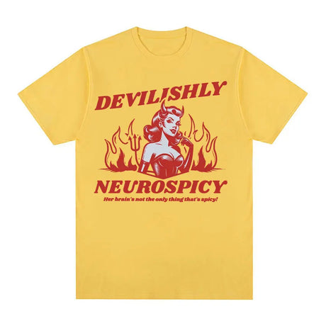 Devilishly Neurospicy Men's 100% Cotton T-shirt