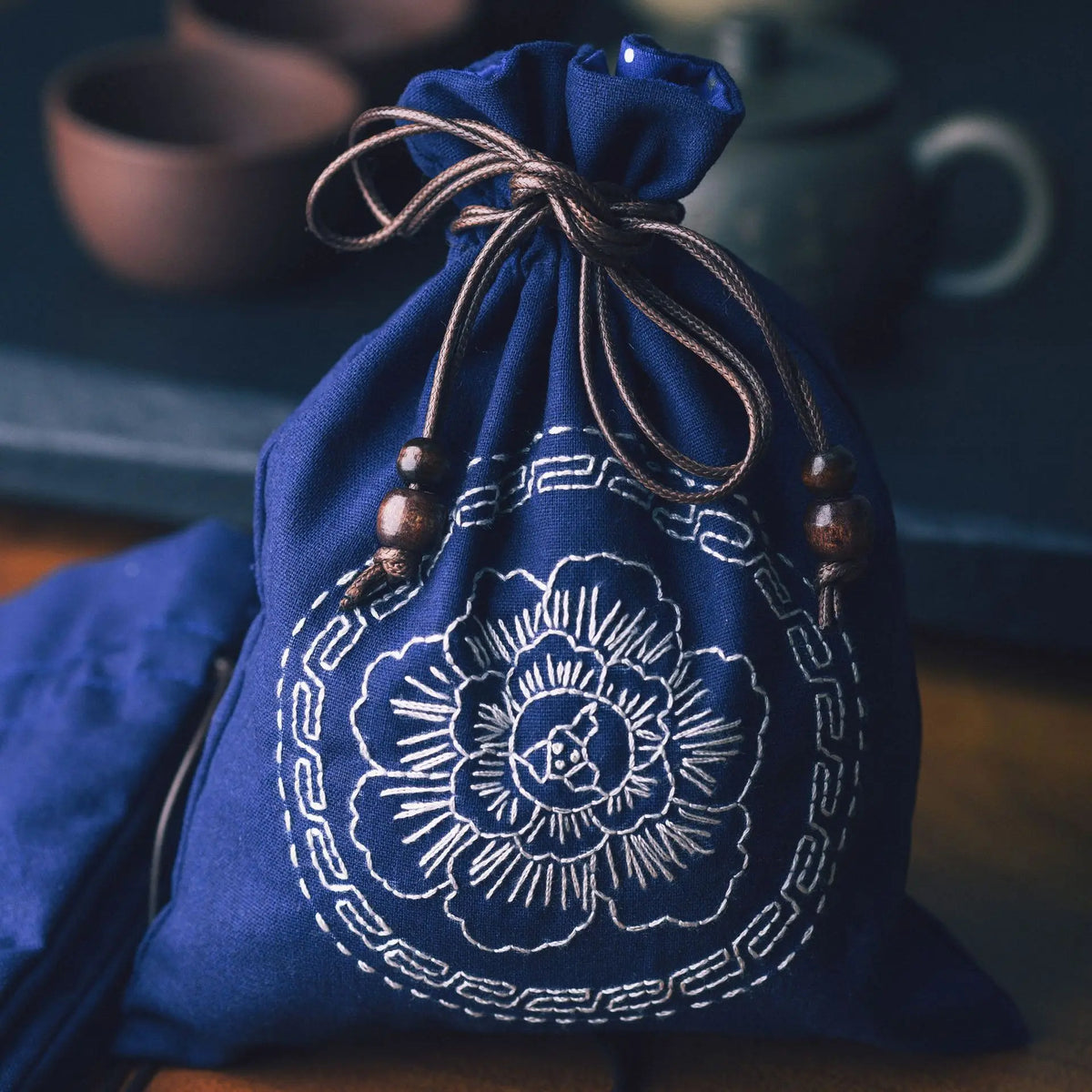DIY Storage Drawstring Bag Embroidery Kit with Hoop DIY Craft Kits
