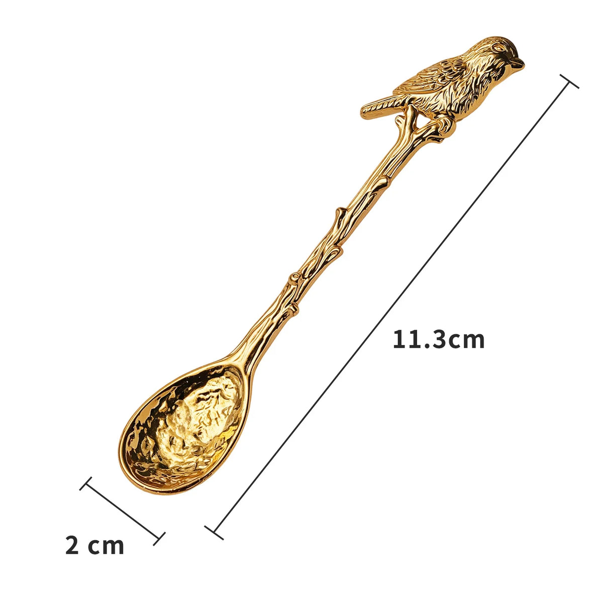 Dragonfly Teaspoons Bird, Starfish, Flower Golden Mini Spoons