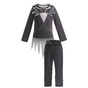 Children's Halloween Cosplay Nightmare Before Christmas Costumes Kids Girls Sally Dress Boys Skeleton Jack Clothing Set