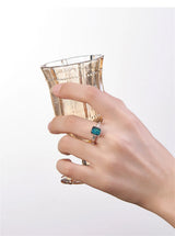Miss Opal's S925 Sterling Silver Ring Square Opal