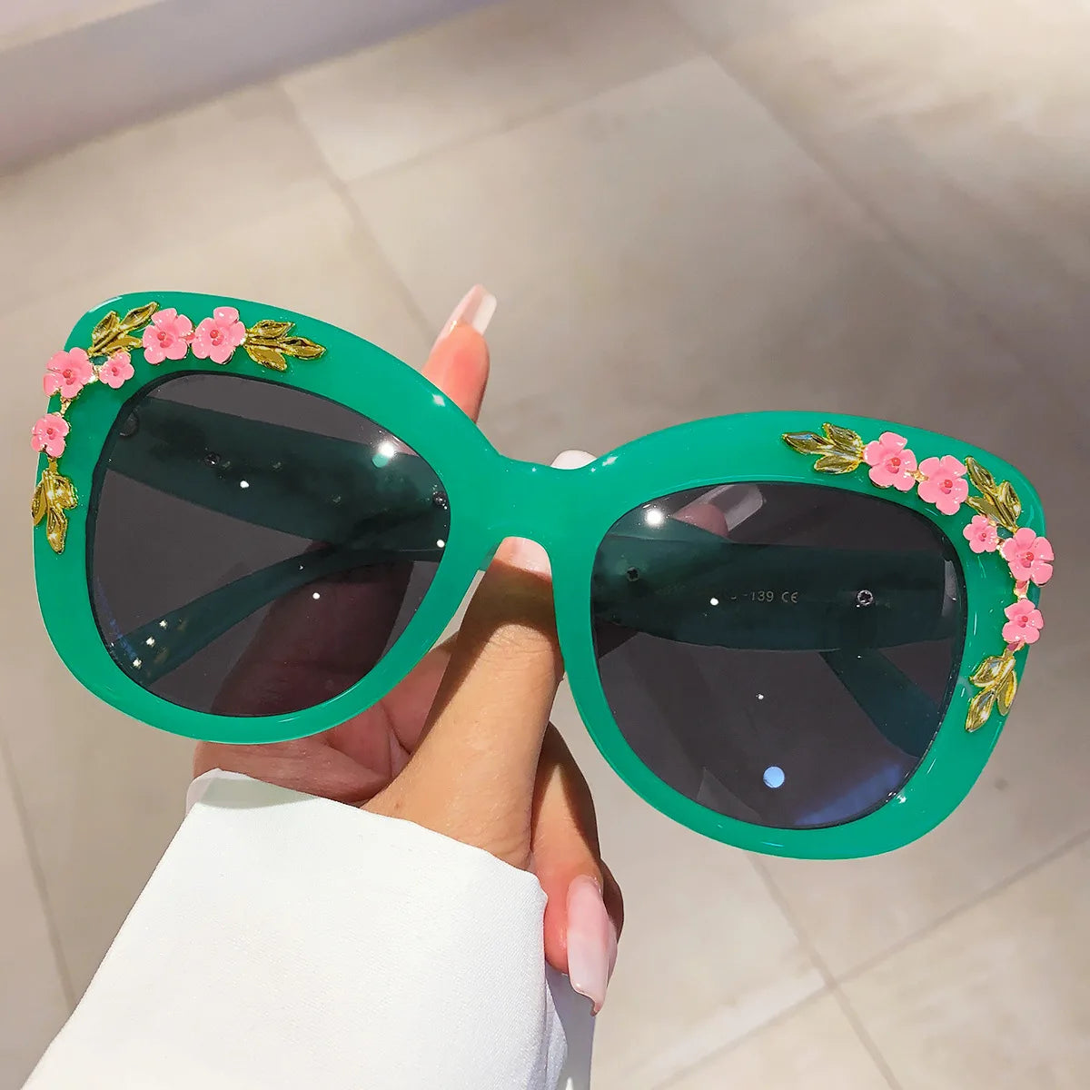 Spring Pink Flower Sunglasses