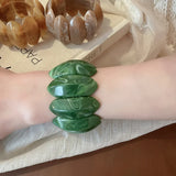Smudged Oval Acrylic Elastic Bangles Bracelets