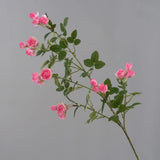 Mini Rose Artificial Long Branch Faux Flower Silk Roses