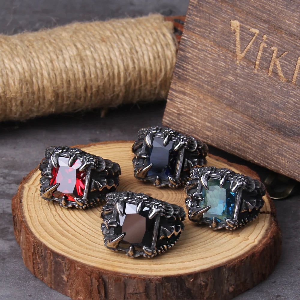 Dragon's Treasure Ring Stainless Steel with Wooden Box
