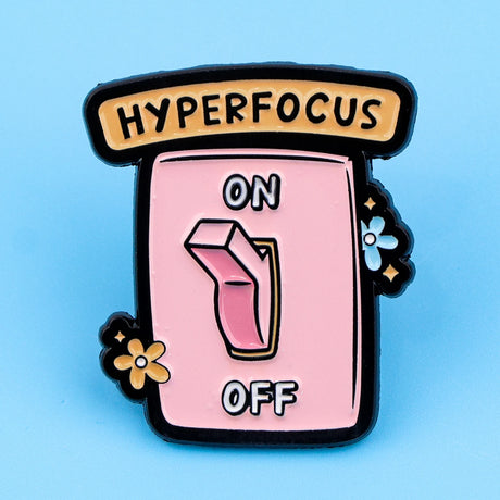 "On/Off Switch" Enamel Pin ADHD Awareness Lapel Pins Badge