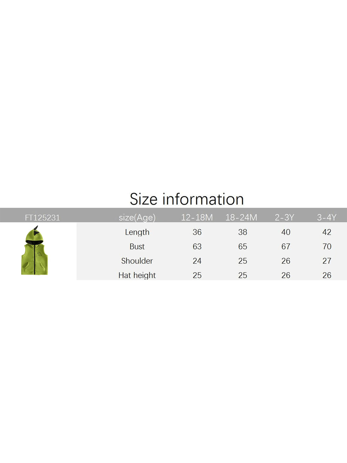 Dinosaur Fleece Vest Toddler Boy Hooded Cute Embroidery Full-Zip Sleeveless Jacket Coats Outerwear