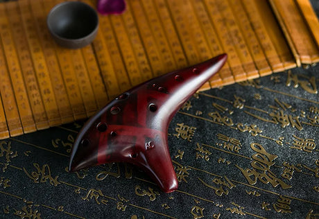 Zelda's Ocarina 12 Hole Ceramic Flute 12 Tones Alto C Ceramic Ocarina Musical Instrument with Song Book Neck String Neck Cord Carry Bag