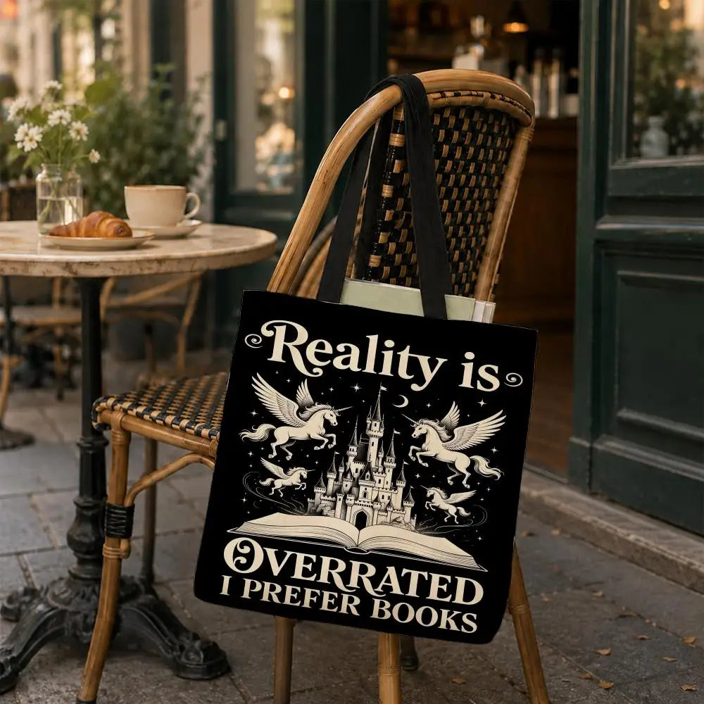 Fantasy Readers Society Canvas Totes B-Bag Storage Bags Large Capacity Shopping Bag