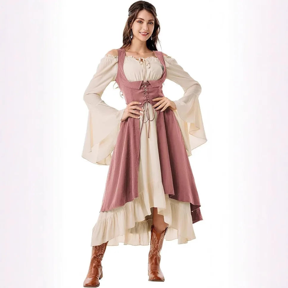 Renaissance Two Layer Peasant Dress Costume