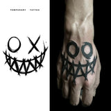 Anarchy Smiley Face Temporary Tattoo