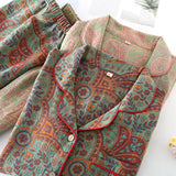 Sunday Mornings Paisley Pyjamas 2 Piece Cotton Loungewear Sleepwear