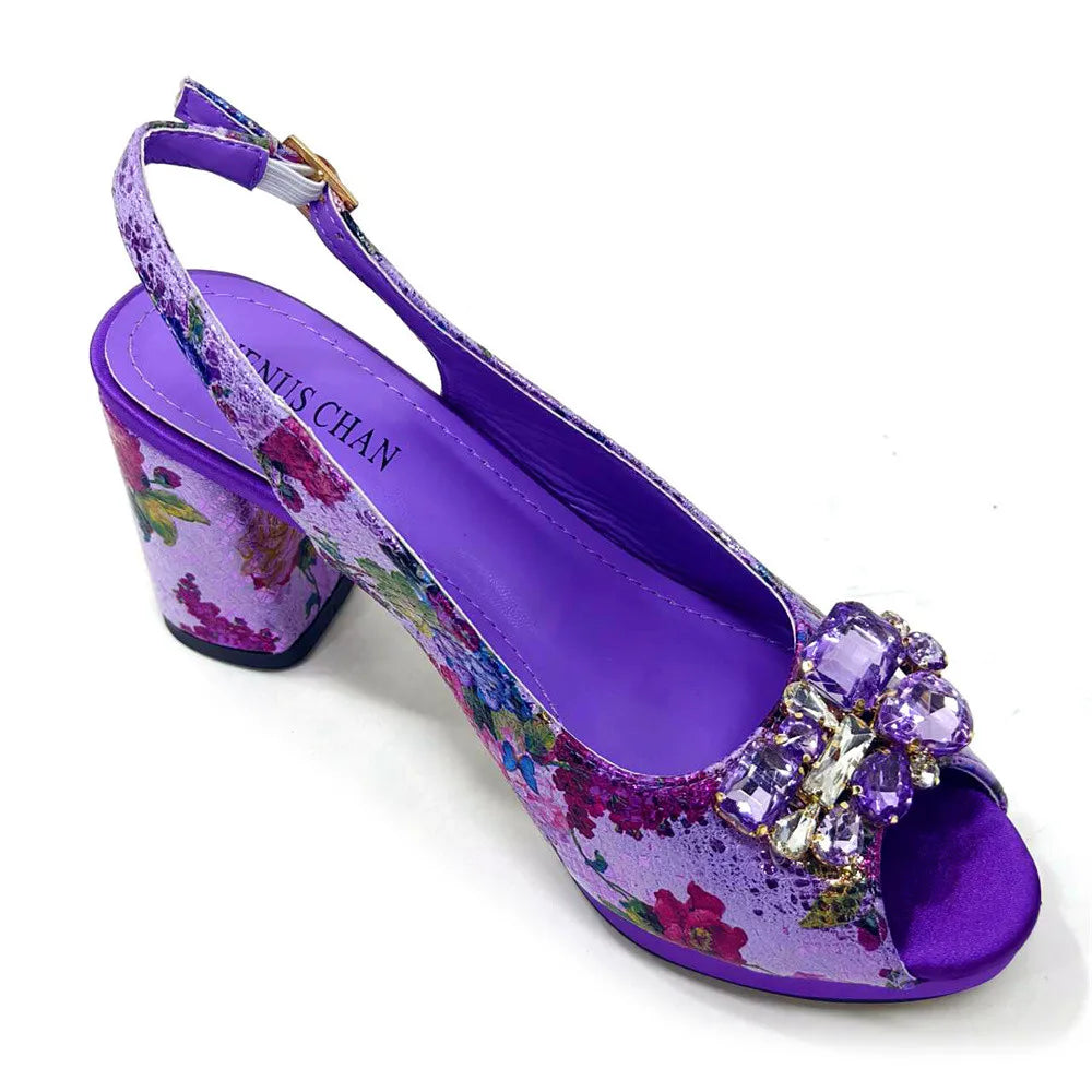 Spring Garden Party Shoes And Matching Bag Set