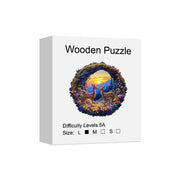Spring Mountain Deer Unique Shape Wooden Jigsaw Puzzles
